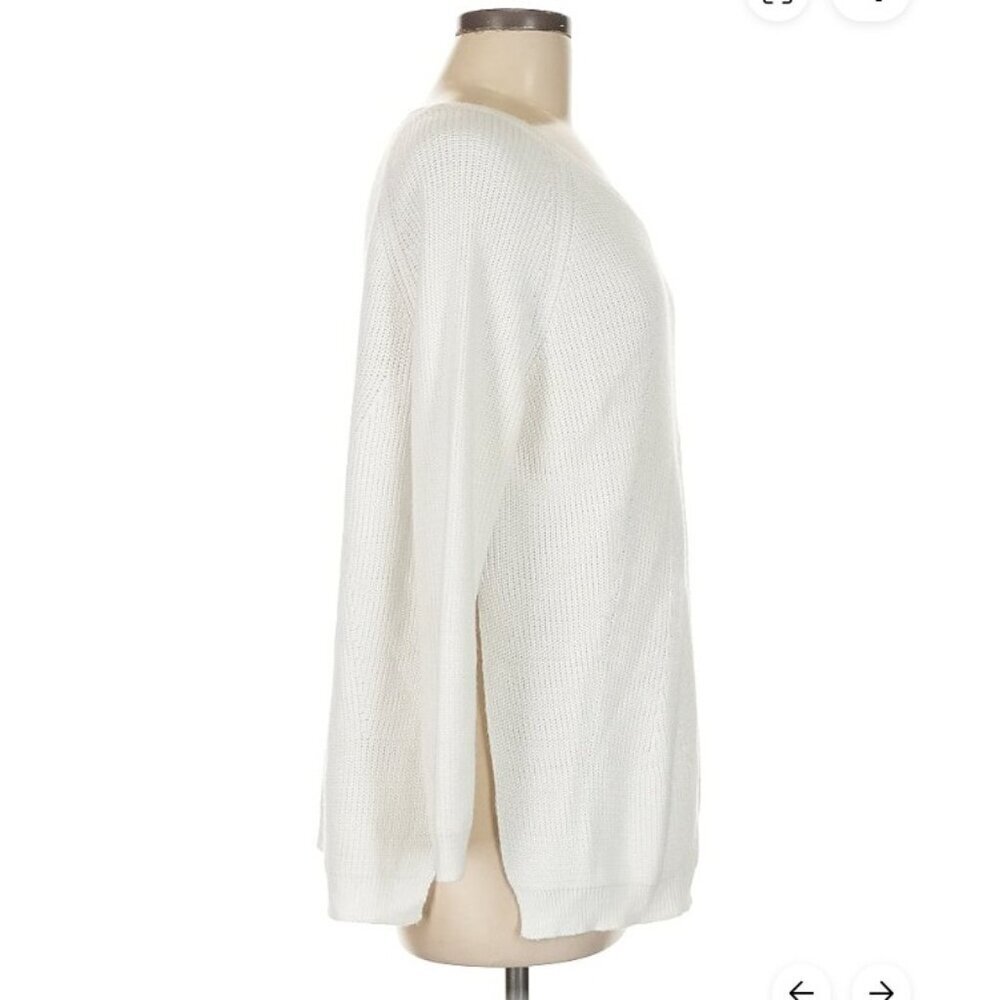 Mer Sea & Co Sweater Women's White Boxy Knit Mersea Mer-Sea Coastal Beach Nights - Picture 4 of 11